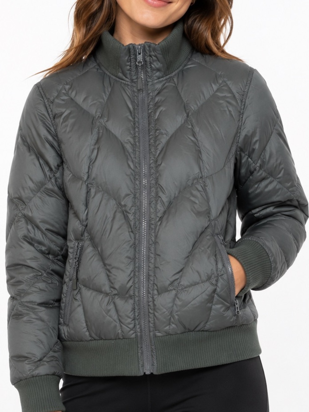 Moosejaw gray down puffer jacket women’s small